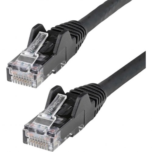 Startech .com 7ft (2m) CAT6 Ethernet Cable, LSZH (Low Smoke Zero Halogen) 10 GbE Snagless 100W PoE UTP RJ45 Black Network Patch Cord, ETL7… N6LPATCH7BK