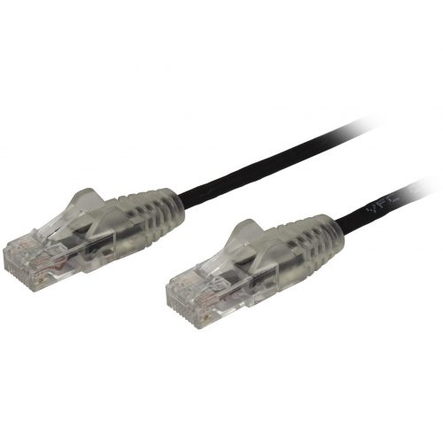 Startech .com 10ft CAT6 CableSlim CAT6 Patch CordBlack Snagless RJ45 ConnectorsGigabit Ethernet Cable28 AWGLSZH (N6PAT10BKS) -… N6PAT10BKS