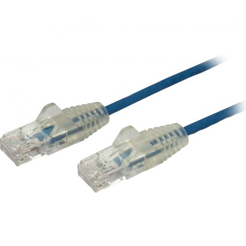 Startech .com 3 ft CAT6 CableSlim CAT6 Patch CordBlueSnagless RJ45 ConnectorsGigabit Ethernet Cable28 AWGLSZH (N6PAT3BLS)S… N6PAT3BLS