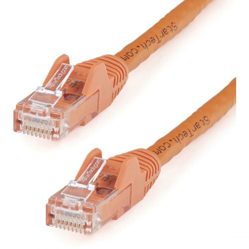 Startech .com 100ft CAT6 Ethernet CableOrange Snagless Gigabit 100W PoE UTP 650MHz Category 6 Patch Cord UL Certified Wiring/TIA100ft… N6PATCH100OR