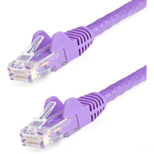 Startech .com 14ft CAT6 Ethernet CablePurple Snagless Gigabit100W PoE UTP 650MHz Category 6 Patch Cord UL Certified Wiring/TIA14ft P… N6PATCH14PL