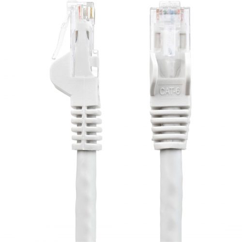 Startech .com 14ft CAT6 Ethernet CableWhite Snagless Gigabit100W PoE UTP 650MHz Category 6 Patch Cord UL Certified Wiring/TIA14ft Wh… N6PATCH14WH