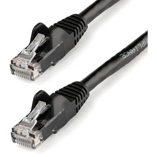 Startech .com 20ft CAT6 Ethernet CableBlack Snagless Gigabit100W PoE UTP 650MHz Category 6 Patch Cord UL Certified Wiring/TIA20ft Bl… N6PATCH20BK