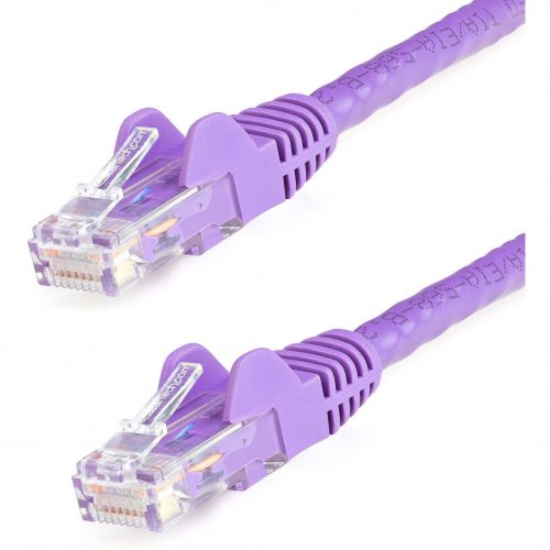 Startech .com 2ft CAT6 Ethernet CablePurple Snagless Gigabit100W PoE UTP 650MHz Category 6 Patch Cord UL Certified Wiring/TIA2ft Purp… N6PATCH2PL