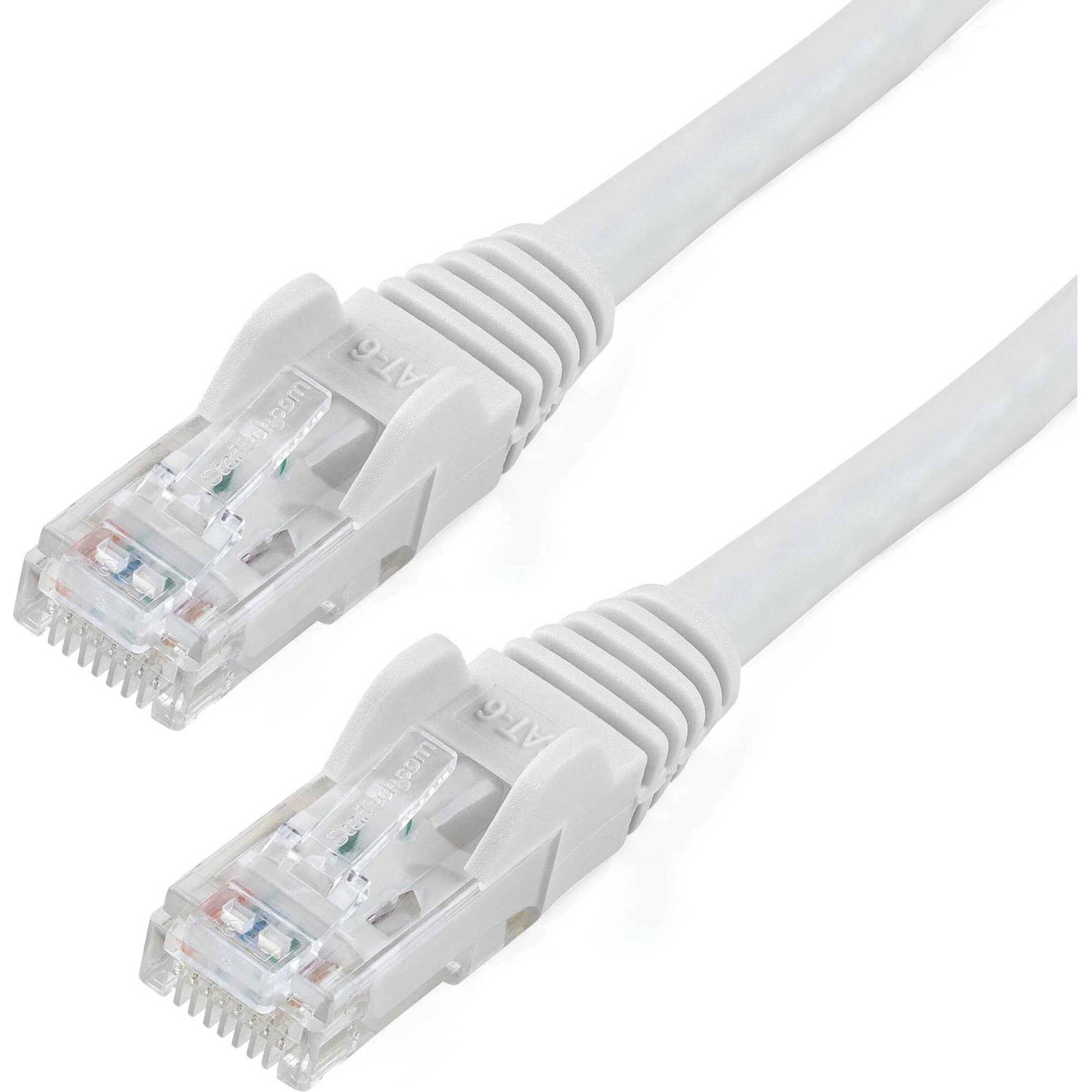 Startech .com 50ft CAT6 Ethernet CableWhite Snagless Gigabit100W PoE UTP 650MHz Category 6 Patch Cord UL Certified Wiring/TIA50ft Wh… N6PATCH50WH