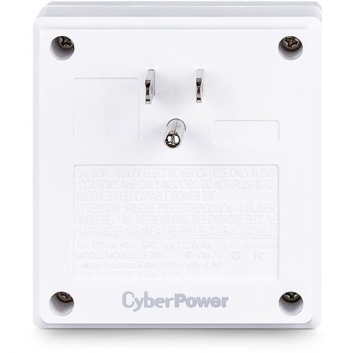 Cyber Power P2WU Professional 2Outlet Surge with 500 JNEMA 5-15P, Wall Tap, 34.2 Amps (Shared) USB, White, Lifetime Warranty P2WU