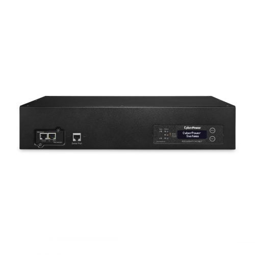Cyber Power PDU30SWT17ATNET 100120 VAC 30A Switched ATS PDU17 Outlets, 10 ft, 2 x NEMA L5-30P, Horizontal, 2U, LCD,  Warranty PDU30SWT17ATNET