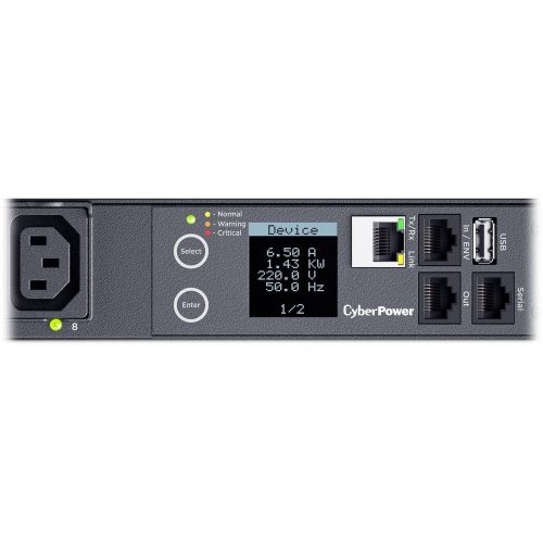 CyberPower PDU41005 Single Phase Switched PDU – 8 Outlets 10 ft