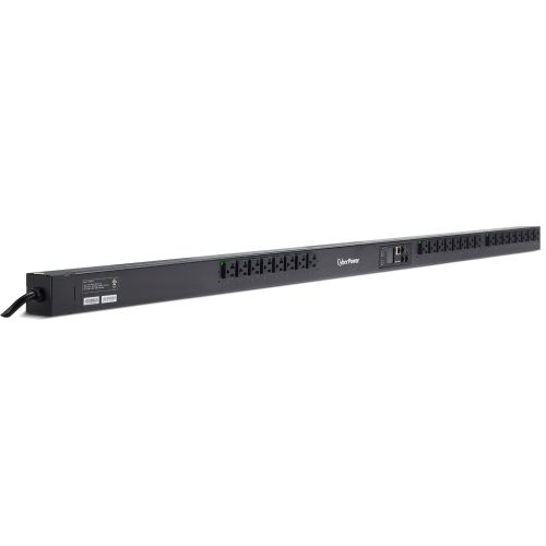 Cyber Power PDU81101 100120 VAC 20A Switched Metered-by-Outlet PDU24 Outlets, 24 ft, NEMA L5-20P (5-20P Adapter), Vertical, 0U, LCD,  W… PDU81101