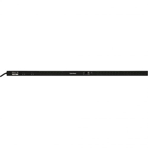 Cyber Power PDU81102 100120 VAC 30A Switched Metered-by-Outlet PDU24 Outlets, 24 ft, NEMA L5-30P, Vertical, 0U, LCD,  Warranty PDU81102