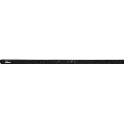Cyber Power PDU81104 200240 VAC 20A Switched Metered-by-Outlet PDU24 Outlets, 24 ft, NEMA L6-20P, Vertical, 0U, LCD,  Warranty PDU81104