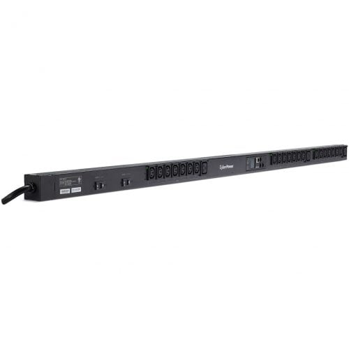 Cyber Power PDU81105 Single Phase 200240 VAC 30A Switched Metered-by-Outlet PDU24 Outlets, 10 ft, NEMA L6-30P, Vertical, 0U, LCD,  Warr… PDU81105