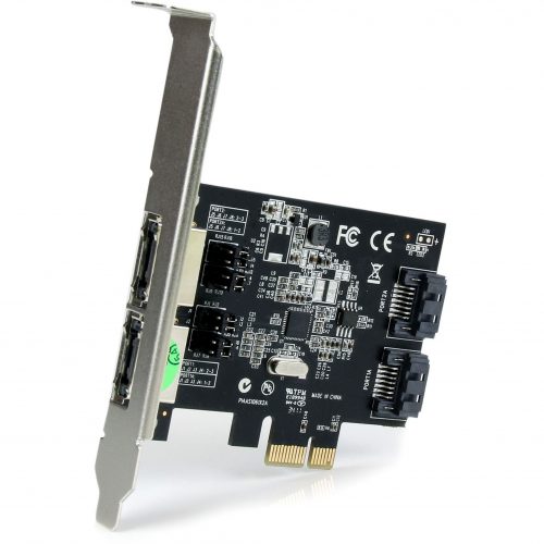 Startech .com 2 Port PCI Express SATA 6 Gbps eSATA Controller CardDual Port PCIe SATA III Card2 Int/2 ExtAdd 2 external or internal… PEXESAT322I