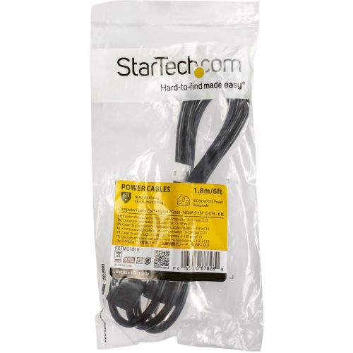 Startech .com 6ft (2m) Hospital Grade Power Cord, 18AWG, NEMA 5-15P to C13, 10A 125V, Green Dot Medical Power Cable, Monitor Power Cable6ft… PXTMG1016