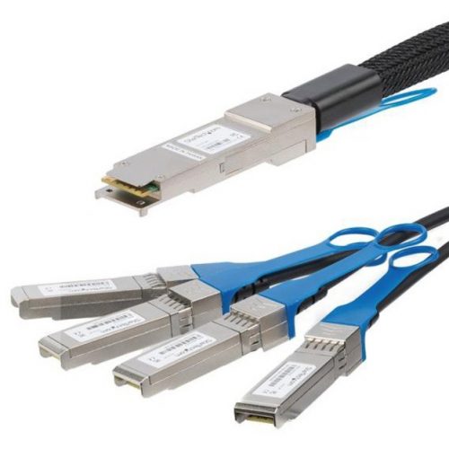 Startech .com .com MSA Uncoded Compatible 2m QSFP+ to 4x SFP+ Direct Attach Breakout Cable40GbEQSFP+ to 4x SFP+ Copper DAC 40… QSFP4SFPPC2M