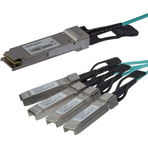 Startech .com AOC Breakout Cable for Cisco QSFP-4X10G-AOC7M7m 40G 1x QSFP+ to 4x SFP+ AOC Cable40GbE QSFP+ Active Optical Fiber 23ft -… QSFP4X10GAO7