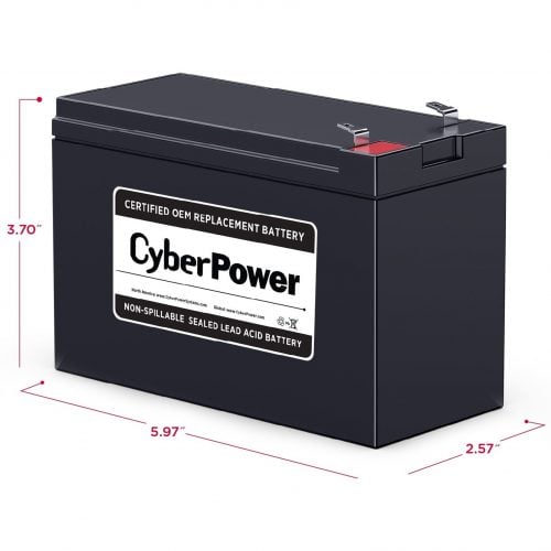 Cyber Power RB1270B Replacement Battery Cartridge1 X 12 V / 7.2 Ah Sealed Lead-Acid Battery, 18MO Warranty RB1270B