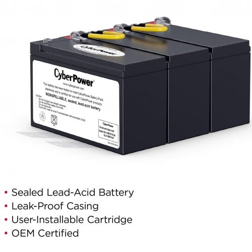 Cyber Power RB1270X3A Replacement Battery Cartridge3 X 12 V / 7 Ah Sealed Lead-Acid Battery, 18MO Warranty RB1270X3A