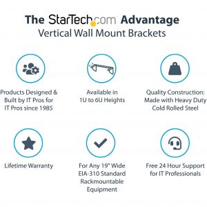 StarTech.com 6U 19-Inch Steel Vertical Rack and Wallmountable Server Rack -  RK619WALLV - Racks & Cabinets 