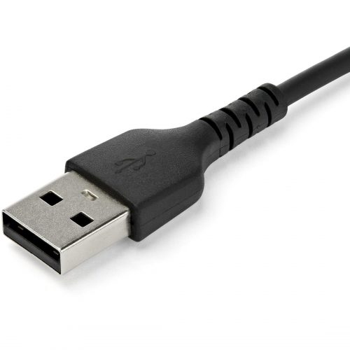 Startech .com 2m USB A to USB C Charging CableDurable Fast Charge & Sync USB 2.0 to USB Type C Data CordAramid Fiber M/M 3A BlackUSB… RUSB2AC2MB