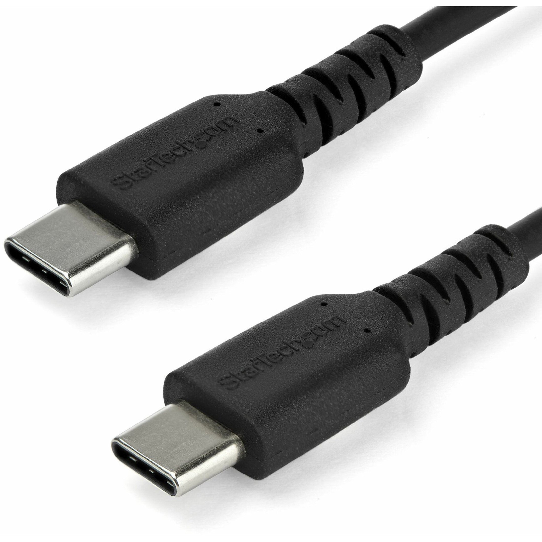 Startech .com 1m USB C Charging CableDurable Fast Charge & Sync USB 2.0 Type C to C Charger CordTPE Jacket Aramid Fiber M/M 60W Black -… RUSB2CC1MB
