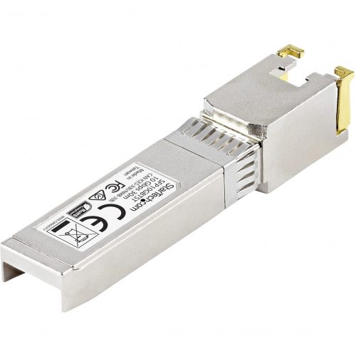 Startech .com MSA Uncoded SFP+ Module10GBASE-T10GE Gigabit Ethernet SFP+ SFP to RJ45 Cat6/Cat5e Transceiver Module30mMSA Uncoded S… SFP10GBTST