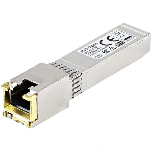 Startech .com MSA Uncoded SFP+ Module10GBASE-T10GE Gigabit Ethernet SFP+ SFP to RJ45 Cat6/Cat5e Transceiver Module30mMSA Uncoded S… SFP10GBTST