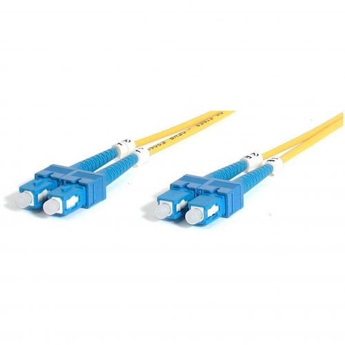 Startech .com 2m Fiber Optic CableSingle-Mode Duplex 9/125LSZHSC/SCOS1SC to SC Fiber Patch CableConnect fiber network device… SMFIBSCSC2