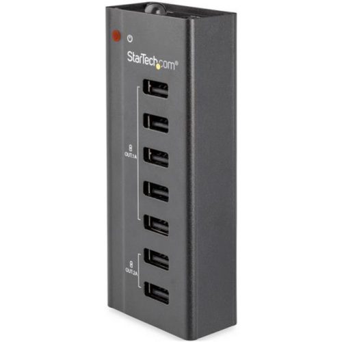 Startech .com 7-Port USB Charging Station with 5 x 1A Ports and 2 x 2A Ports1 Pack60 W120 V AC, 230 V AC Input12 V DC/5 A Output ST7C51224