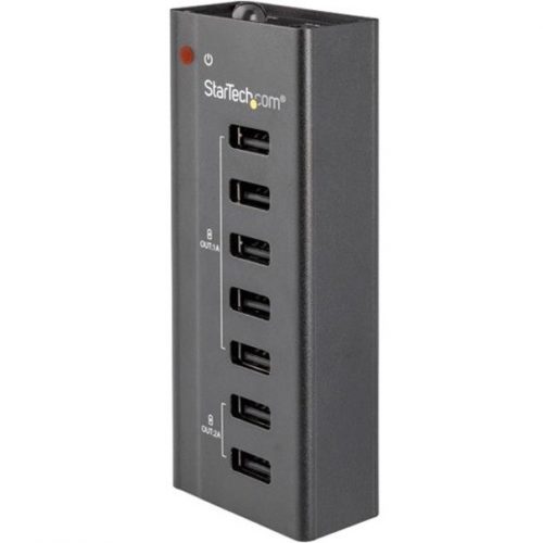 Startech .com 7-Port USB Charging Station with 5 x 1A Ports and 2 x 2A Ports1 Pack60 W120 V AC, 230 V AC Input12 V DC/5 A Output ST7C51224