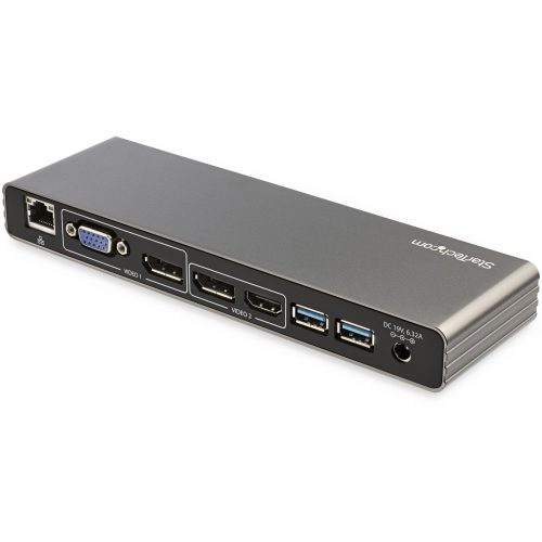 Startech .com Thunderbolt 3 DockDual 4K 60Hz Monitor TB3 Docking Station with DisplayPort, HDMI & 1080p VGA85W Power DeliveryThunderbo… TB3DK2DHV