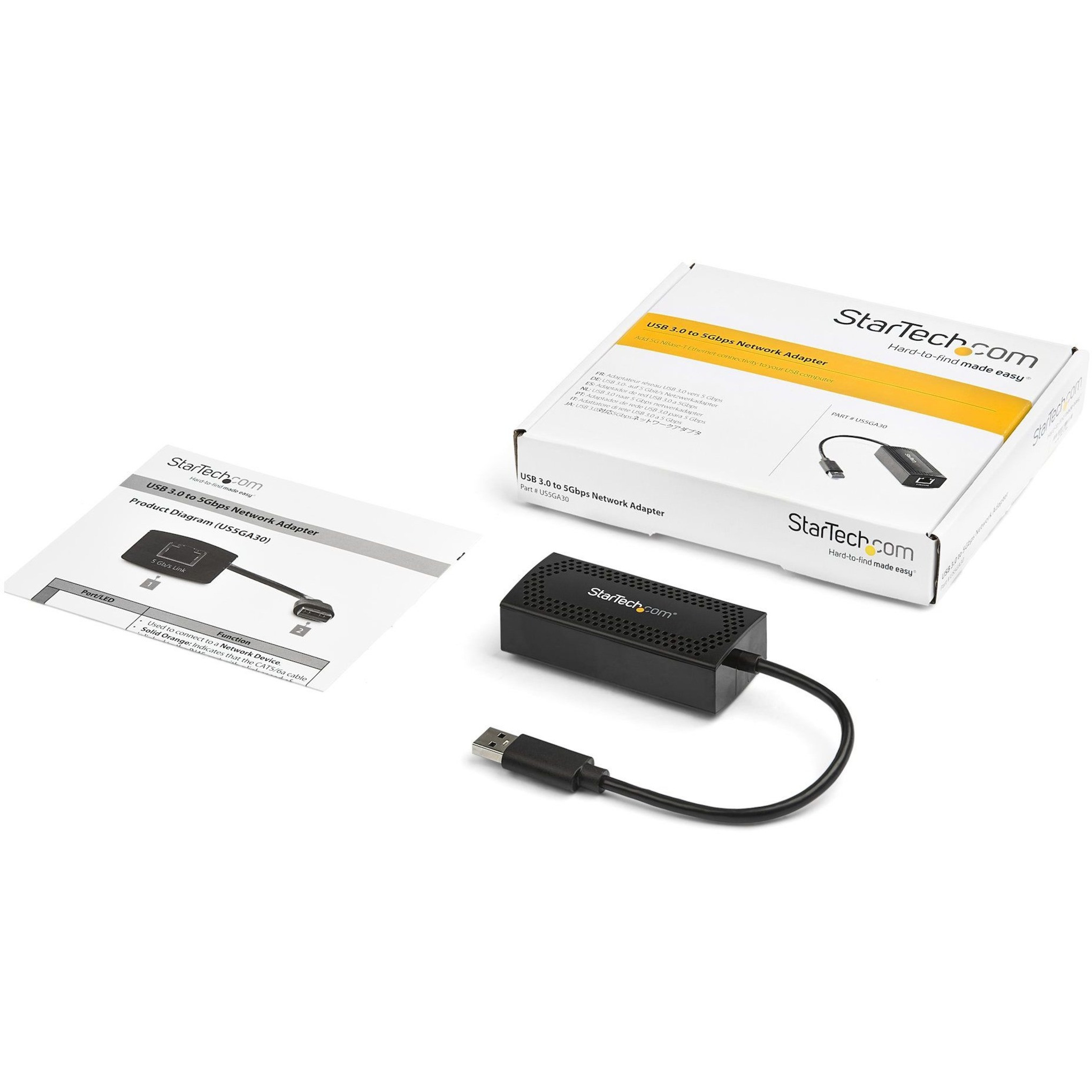 StarTech.com Adaptateur USB-C vers Ethernet Gigabit avec port USB