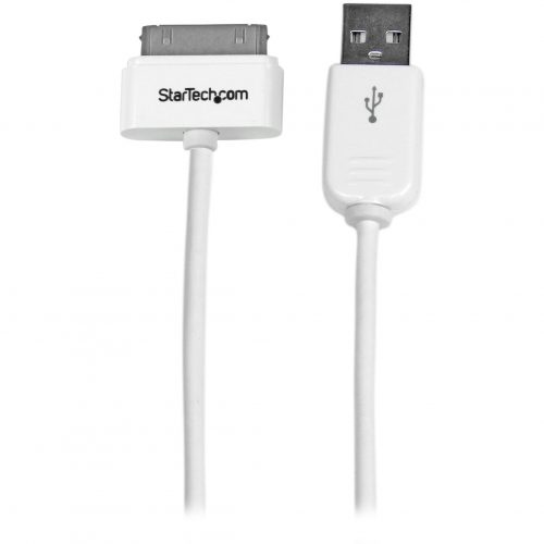 Startech .com 1m (3 ft) Apple® 30-pin Dock Connector to USB Cable for iPhone / iPod / iPad with Stepped ConnectorCharge or sync your App… USB2ADC1M