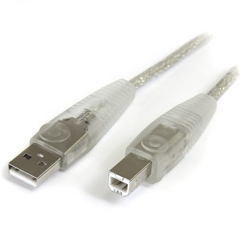 Startech .com .comTransparent USB 2.0 cable4 pin USB Type A (M)4 pin USB Type B (M)( USB / Hi-Speed USB )15 ftType A… USB2HAB15T