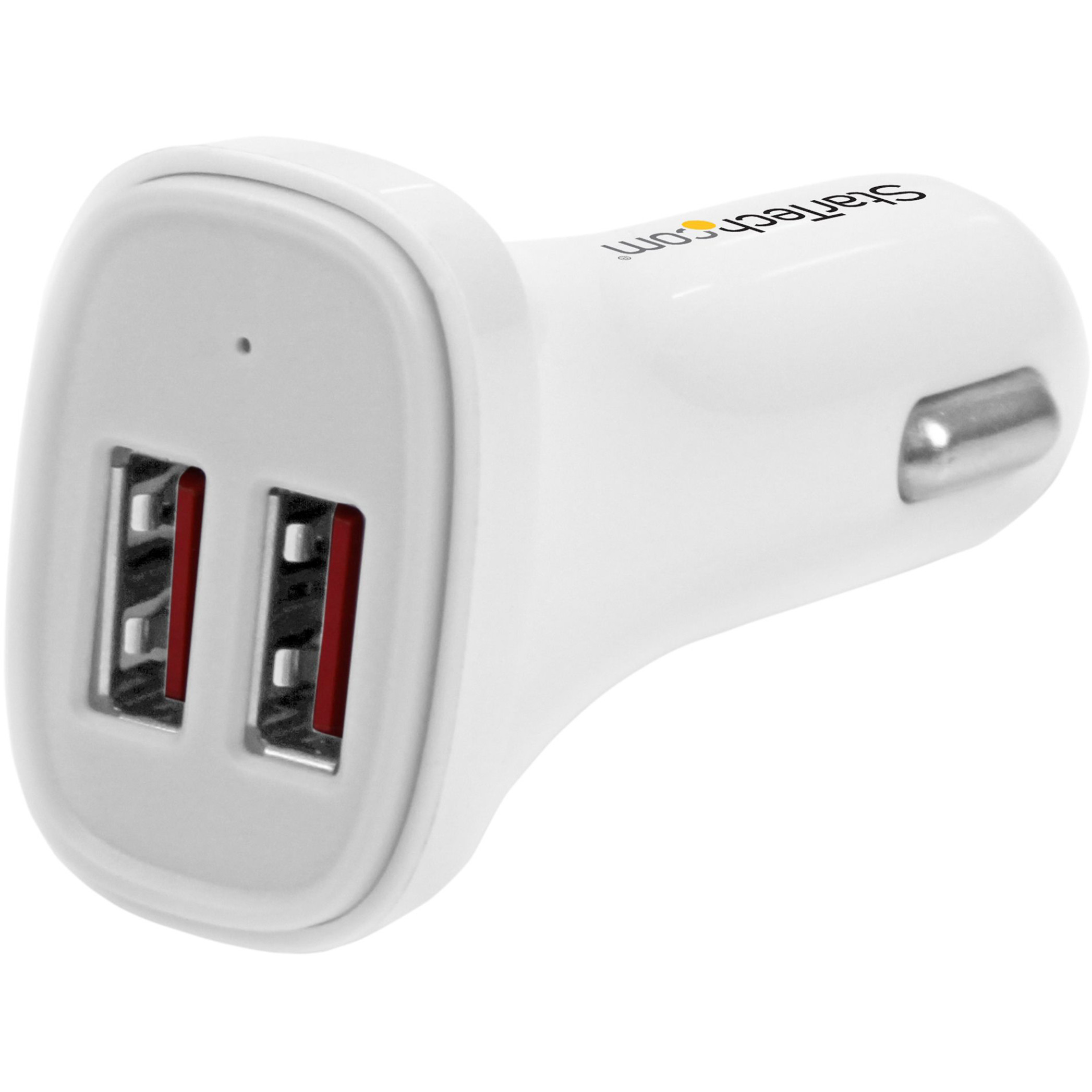 Startech .com Dual Port USB Car ChargerWhiteHigh Power 24W/4.8A2 port USB Car ChargerCharge two tablets at onceCharge two tabl… USB2PCARWHS