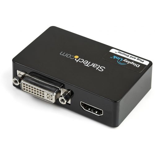 Startech .com USB 3.0 to HDMI® and DVI Dual Monitor External Video Card AdapterConnect an HDMI and DVI-I-equipped display through a US… USB32HDDVII