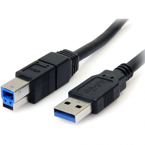 Startech .com 10 ft Black SuperSpeed USB 3.0 Cable A to BM/MType A Male USBType B Male USB10ftBlack USB3SAB10BK