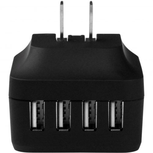 Startech .com Travel USB Wall Charger4 PortBlackUniversal Travel AdapterInternational Power AdapterUSB ChargerCharge 2 tablet… USB4PACBK