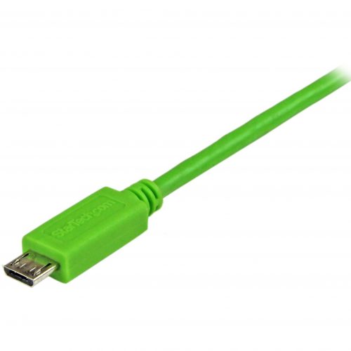 Startech .com 1m Green Mobile Charge Sync USB to Slim Micro USB Cable for Smartphones and TabletsA to Micro B M/MCharge and Sync your Mi… USBAUB1MGN