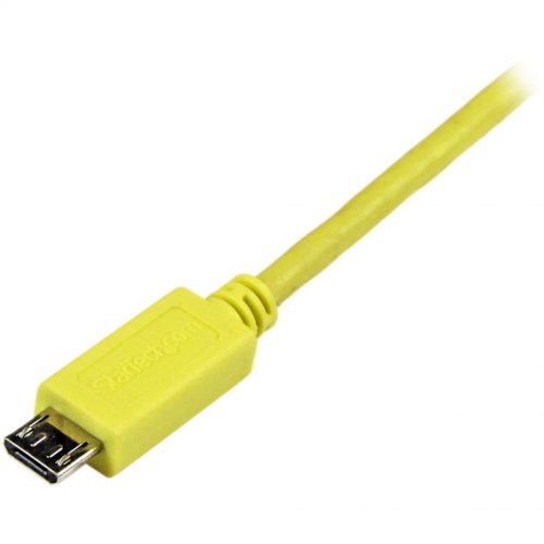 Startech .com 1m Yellow Mobile Charge Sync USB to Slim Micro USB Cable for Smartphones and TabletsA to Micro B M/MCharge and Sync your M… USBAUB1MYL