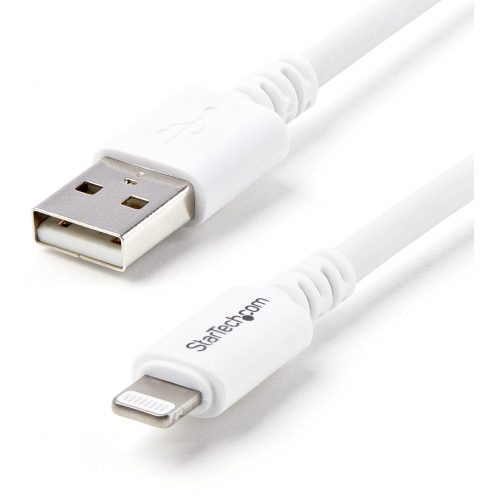 Startech .com 3m (10ft) Long White Apple® 8-pin Lightning Connector to USB Cable for iPhone / iPod / iPadCharge and Sync your Apple®… USBLT3MW