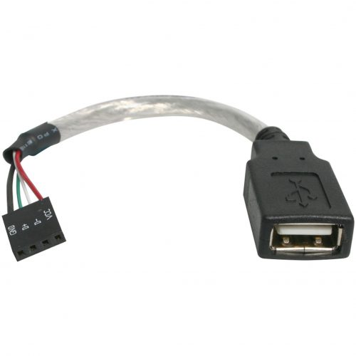 Startech .com .com 6in USB 2.0 CableUSB A to USB 4 Pin Header F/F USB A Female to Motherboard Header AdapterUSB cable4 pin US… USBMBADAPT