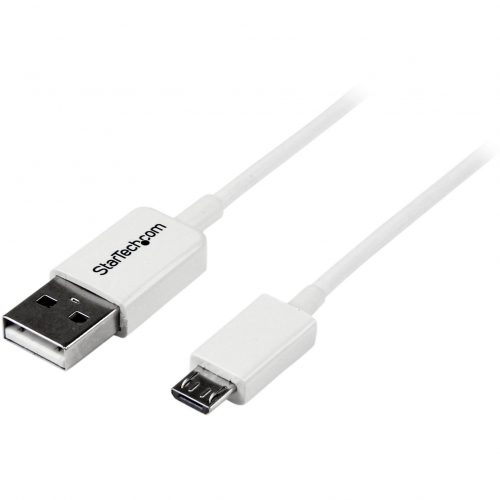 Startech .com 1m White Micro USB CableA to Micro BCharge or sync your Micro USB devices, with this high-quality white USB 2.0 replacemen… USBPAUB1MW