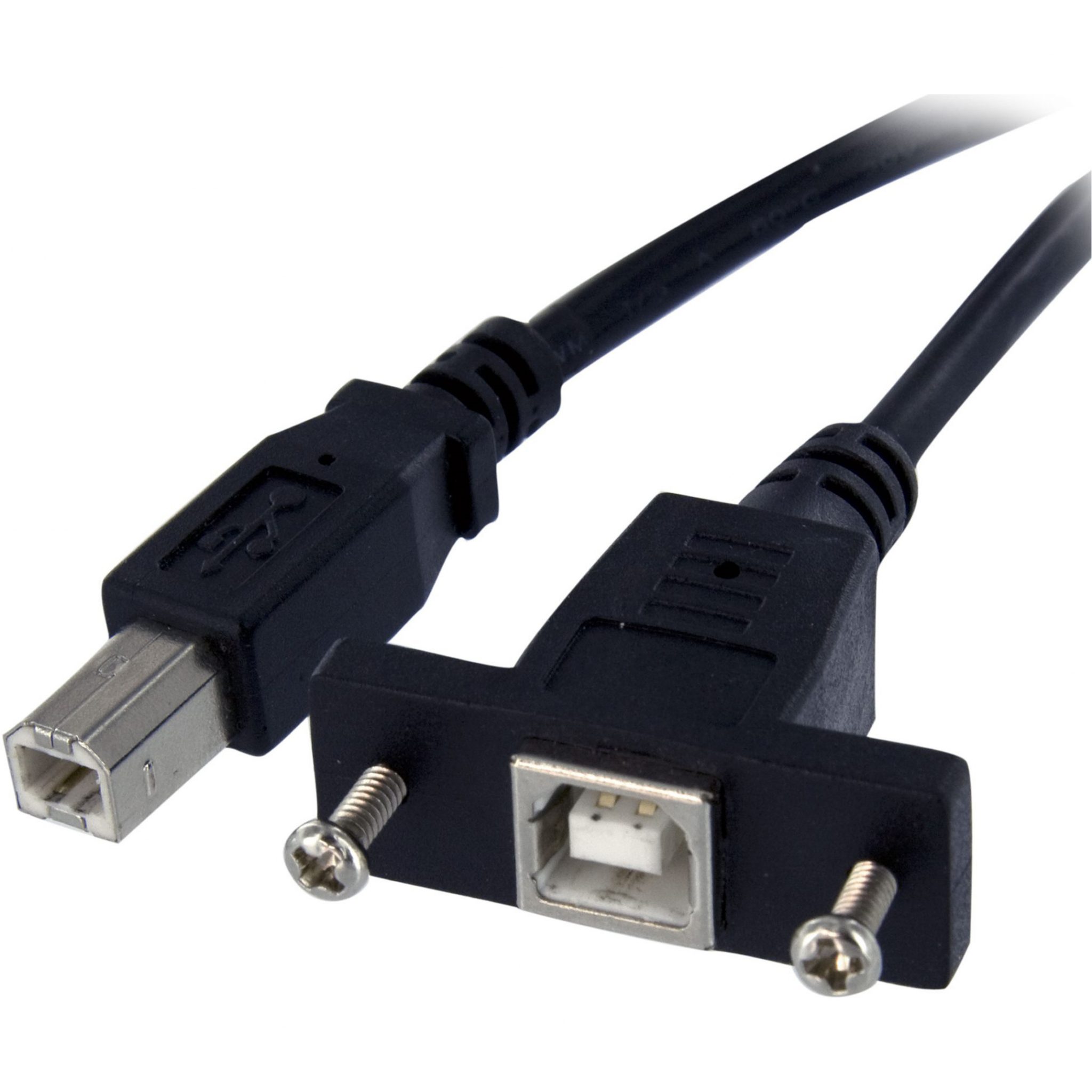 Startech .com .com 1 Ft Panel Mount USB Cable B To BF/MType B Male ...