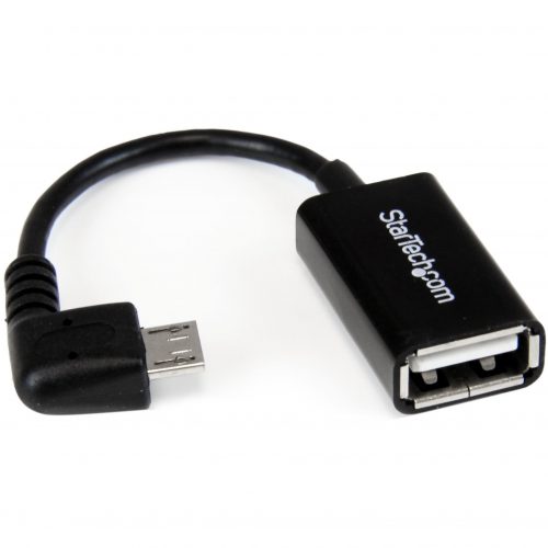 Startech .com 5in Right Angle Micro USB to USB OTG Host Adapter M/FConnect your USB On-The-Go capable tablet computer or Smartphone to USB 2… UUSBOTGRA
