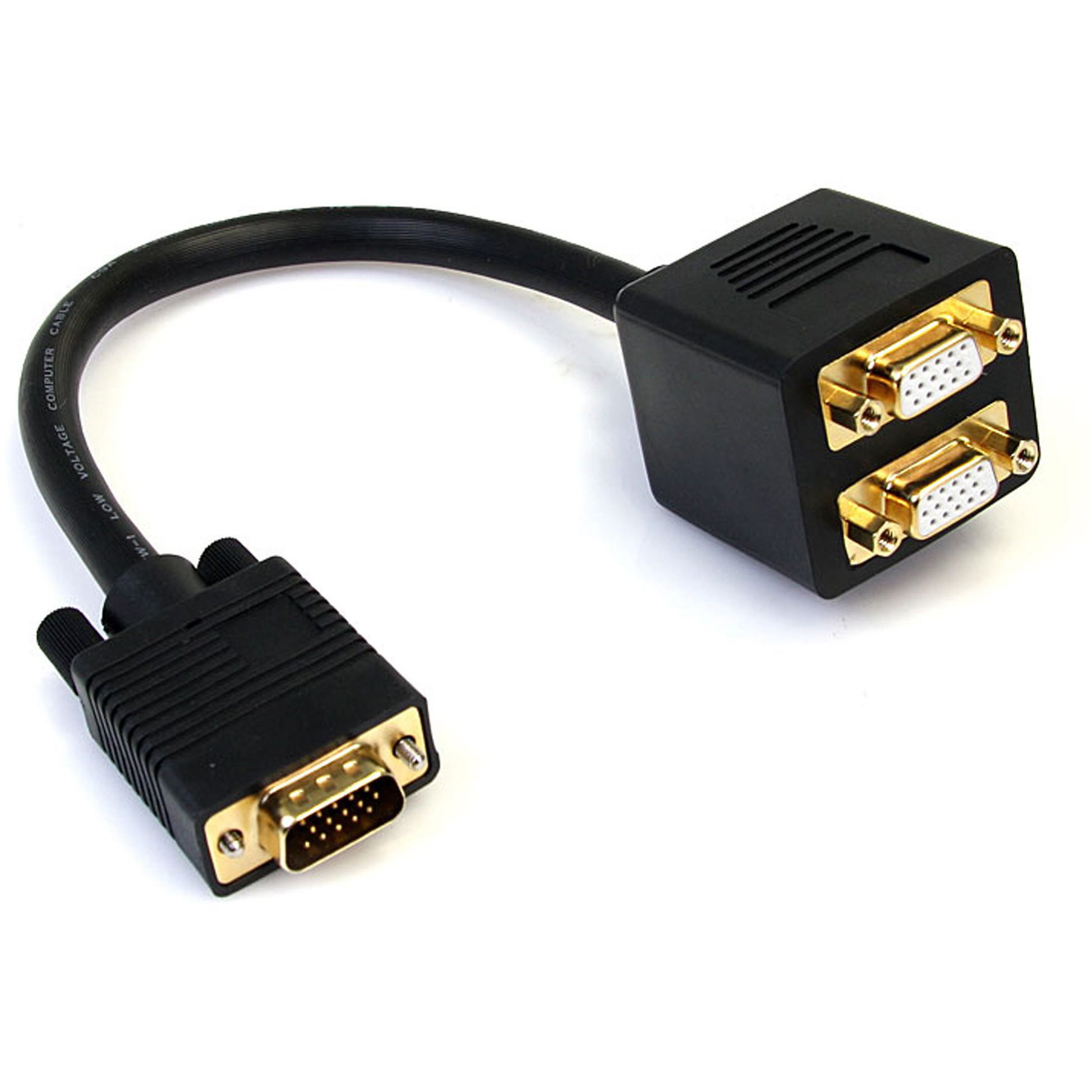 Startech .com 1 ft VGA to 2x VGA Video Splitter CableM/FMirror the output from a VGA source to two VGA displays.vga splitter cablev… VGASPL1VV