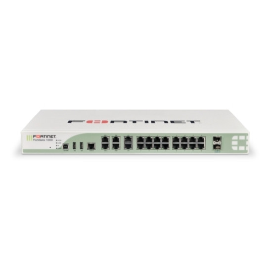 Fortinet FortiGate 100D Network Security/Firewall Appliance22 Port10/100/1000Base-TGigabit Ethernet22 x RJ-45Rack-mountable FG-100D-US