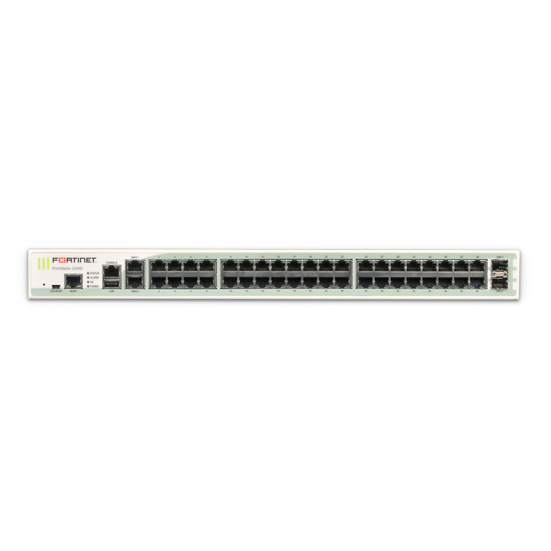 Fortinet FortiGate 240D Network Security/Firewall Appliance42 Port1000Base-T, 1000Base-XGigabit Ethernet42 x RJ-452 Total Exp… FG-240D-USG
