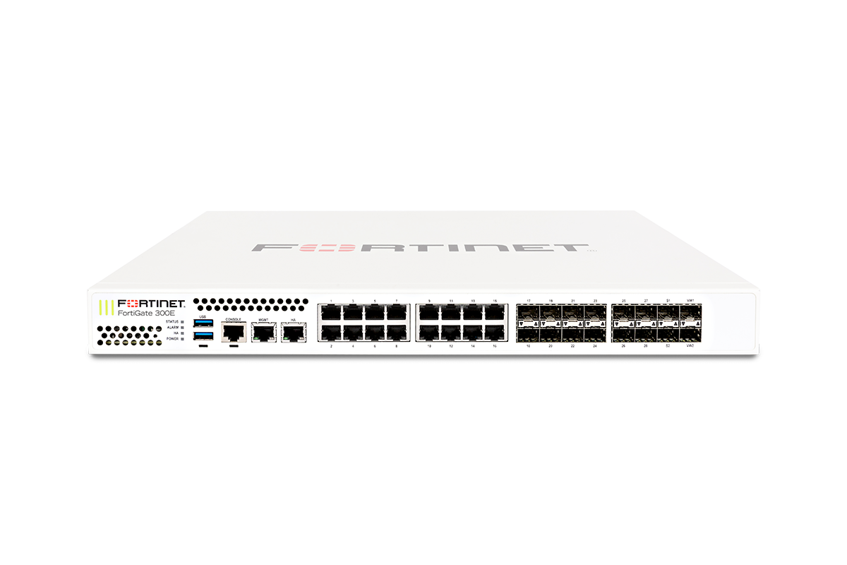 Fortinet FortiGate 300E Network Security/Firewall Appliance16  Port1000Base-X, 10/100/1000Base-TGigabit EthernetAES (256-bit), AES (1...  FG-300E