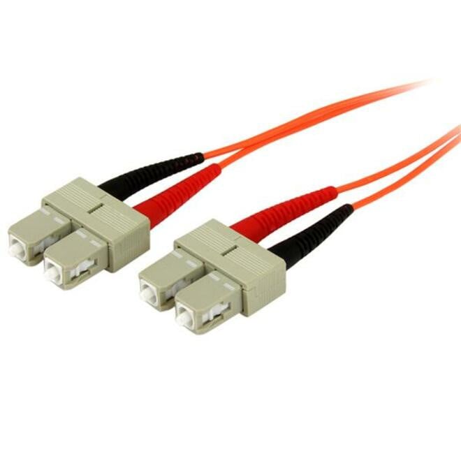 Startech 1m Fiber Optic CableMultimode Duplex 50/125OFNP PlenumSC/SCOM2SC to SC Fiber Patch Cable3.30 ft Fiber Optic Network Cable… 50FIBPSCSC1